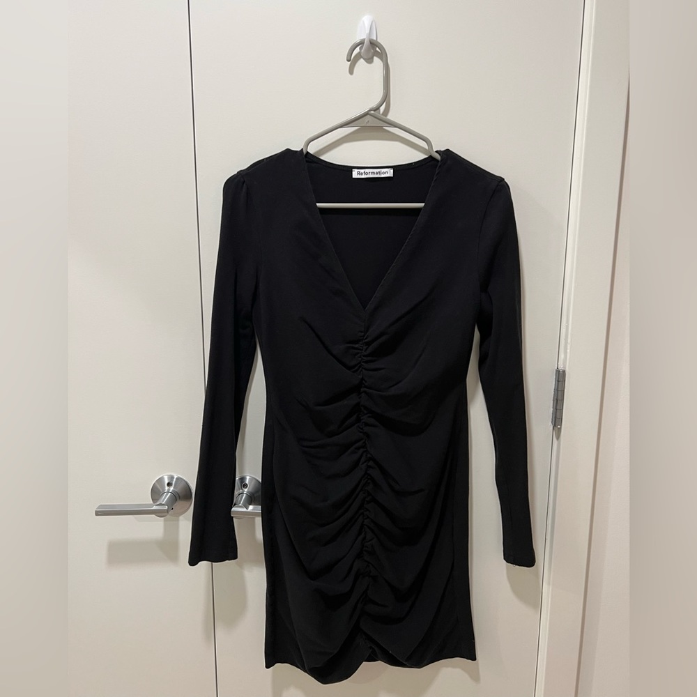 Reformation Cally Black Dress